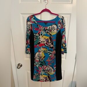 Nicole Miller Colorful Butterfly Print dress art to wear